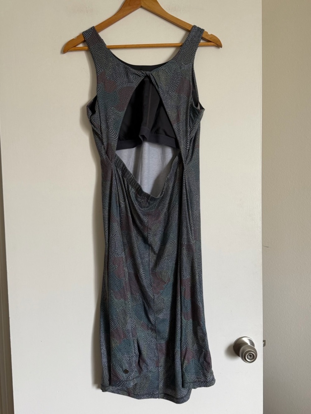Prana Women’s Chalkboard Dotty Skypath Knee Length Dress size XL EUC - Picture 5 of 10